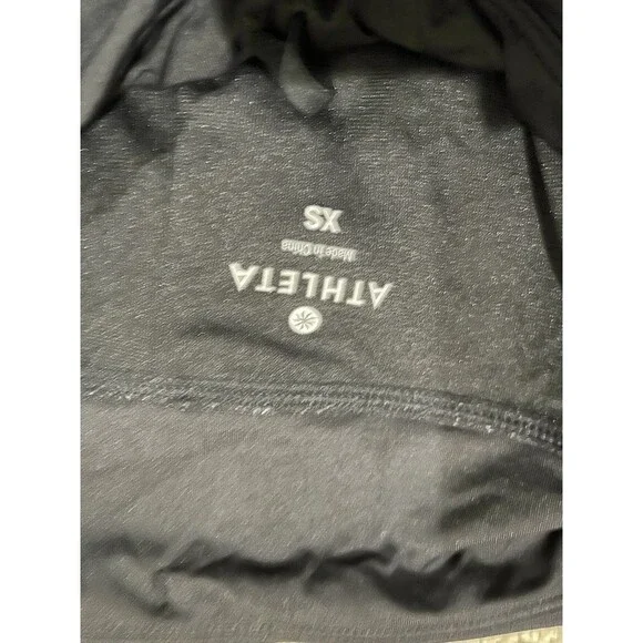 Athleta XS black two-piece bikini set halter underwire top high-waisted Shorts - Picture 5 of 15